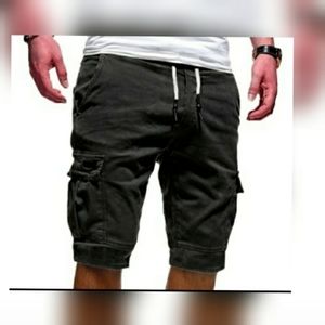 Men's black chinos short